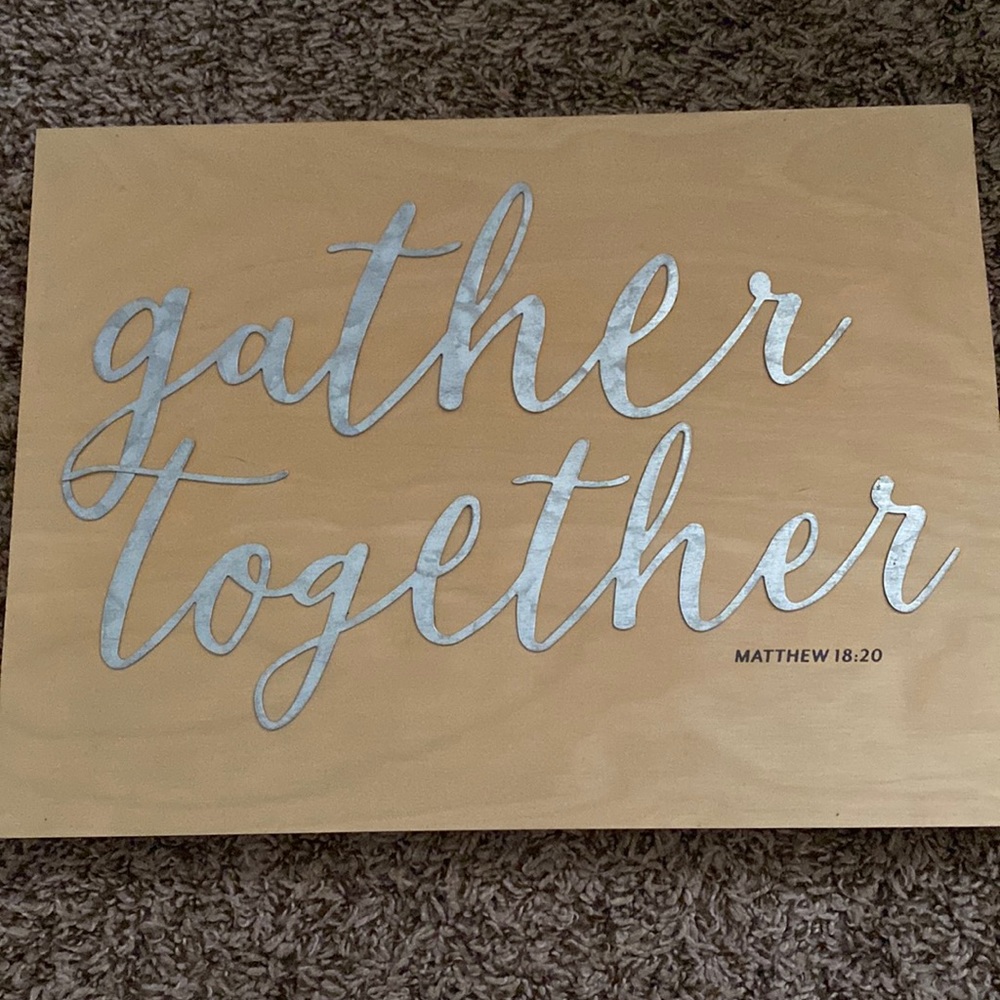 Gather Together wood sign